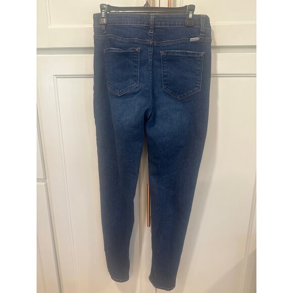 Kancan Mid rise skinny jean size 9 28 ankle dark wash casual - Picture 5 of 7